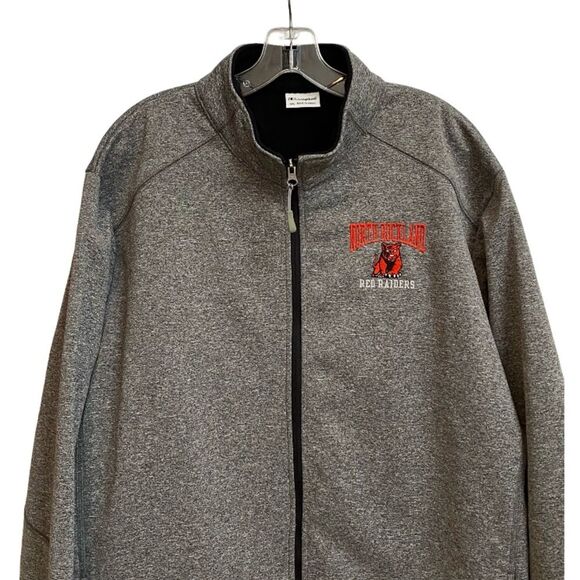 NWT Champion Full Zip Jacket Size XXL Grey Pockets North Rockland Red Raiders - Picture 2 of 16